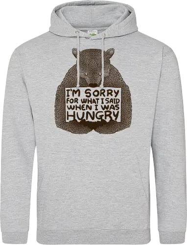 I'm sorry for what I said