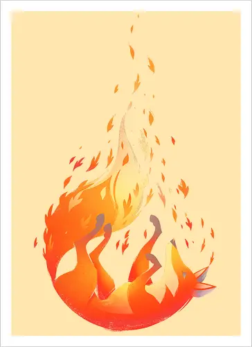 Falling Fox