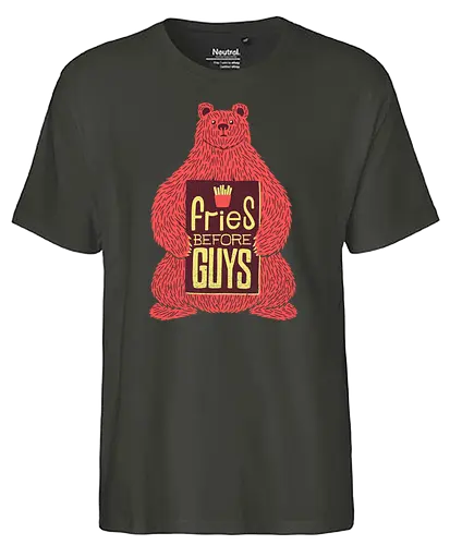 Fries before Guys - fries before guys, fries, fritten, pommes, bär, fun, funny, hungry, hunger, lecker, br - Fairtrade T-Shirt