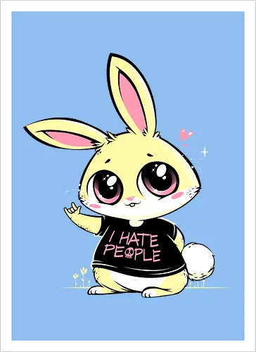 I hate People bunny