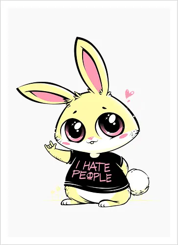 I hate People bunny