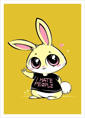 I hate People bunny
