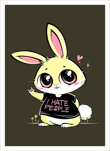 I hate People bunny
