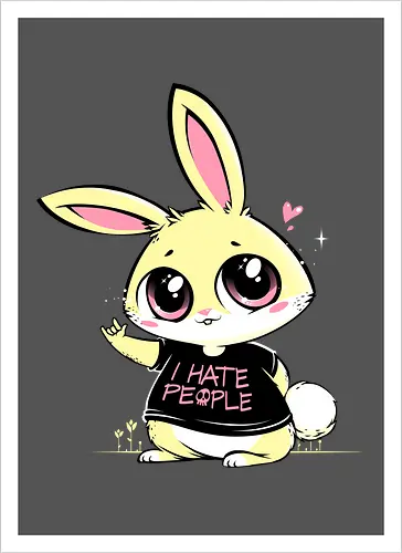 I hate People bunny