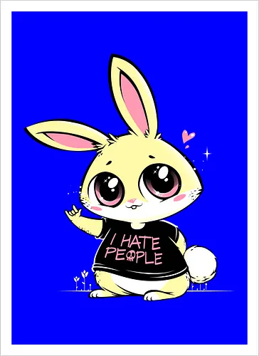 I hate People bunny