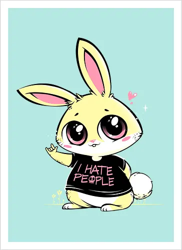 I hate People bunny