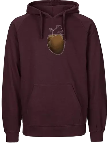 Coffee Heart - heart, anatomical heart, coffee, herz, kaffee - Fairtrade Hoodie