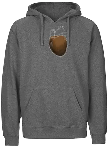 Coffee Heart - heart, anatomical heart, coffee, herz, kaffee - Fairtrade Hoodie