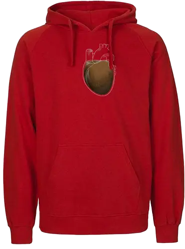 Coffee Heart - heart, anatomical heart, coffee, herz, kaffee - Fairtrade Hoodie