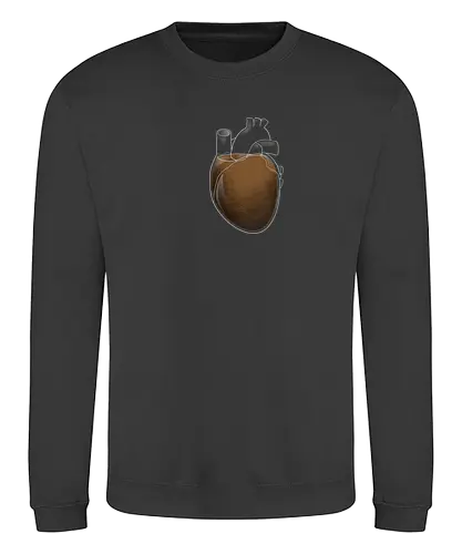 Coffee Heart - heart, anatomical heart, coffee, herz, kaffee - Sweatshirt