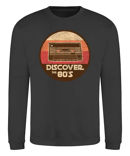 Discover the 80s - retro, 80s, Cassette, mc, kassette, musik - Sweatshirt