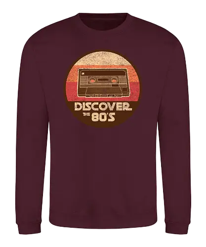 Discover the 80s - retro, 80s, Cassette, mc, kassette, musik - Sweatshirt