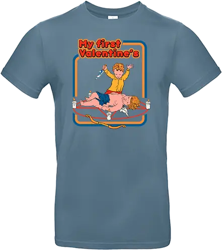 First Valentine's - fun, meme, Valentine, 70s, My First, Valentinstag - Standard T-Shirt
