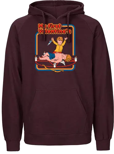First Valentine's - fun, meme, Valentine, 70s, My First, Valentinstag - Fairtrade Hoodie