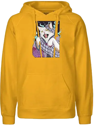 Bakeneko - cat, neko, samurai, yokai - Fairtrade Hoodie