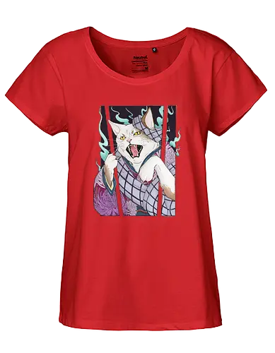 Bakeneko - cat, neko, samurai, yokai - Fairtrade Girl Shirt