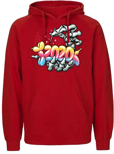 Balloon Burst - 2020, Corona, skeleton, bye, skelett - Fairtrade Hoodie