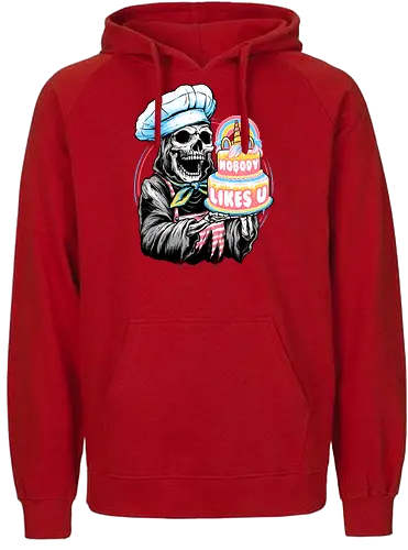 Doom Cake - sensenmann, skeleton, skelett, cake, kuchen, Torte, rper - Fairtrade Hoodie