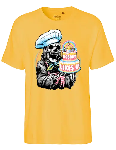 Doom Cake - sensenmann, skeleton, skelett, cake, kuchen, Torte, rper - Fairtrade T-Shirt