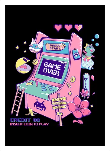 Retro Vibes - retro, gaming, retrogames, arcade - Artprint
