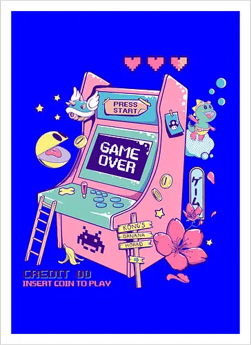 Retro Vibes - retro, gaming, retrogames, arcade - Artprint