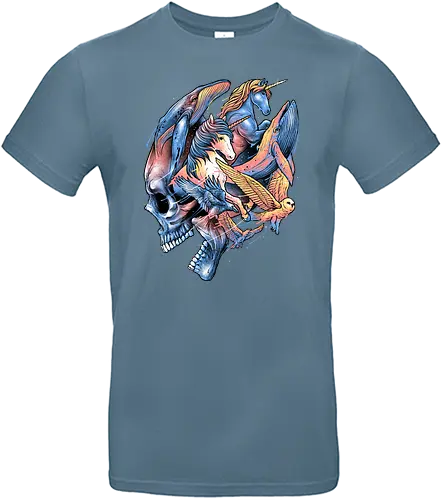 Thoughts Escaping - unicorn, skull, einhorn, Pastel, owl, eule, fantasy - Standard T-Shirt