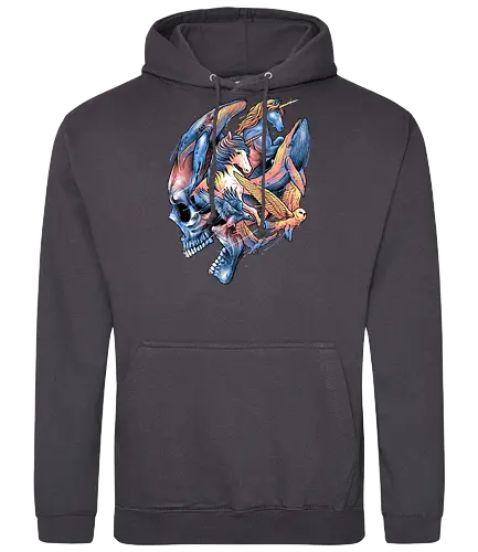 Thoughts Escaping - unicorn, skull, einhorn, Pastel, owl, eule, fantasy - Standard Hoodie