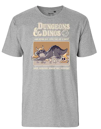Dungeons & Dinos - dungeon, dino, pen and paper, rpg - Fairtrade T-Shirt