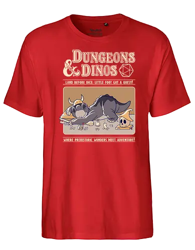 Dungeons & Dinos - dungeon, dino, pen and paper, rpg - Fairtrade T-Shirt
