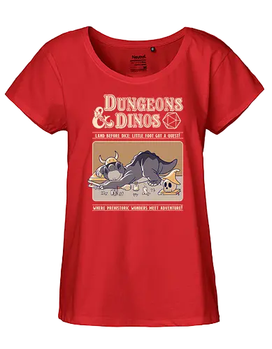 Dungeons & Dinos - dungeon, dino, pen and paper, rpg - Fairtrade Girl Shirt