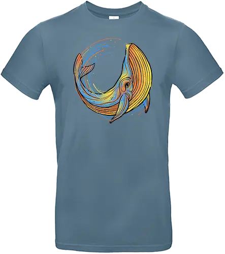 A colorful swim - whale, wal, meer, ocn, s - Standard T-Shirt