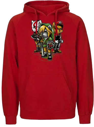 Choose your Hero - cat, katze, hero, videogames, gaming, mario, god - Fairtrade Hoodie