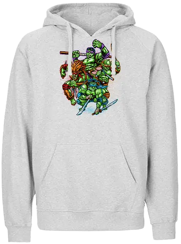 Green Ninjas - turtles, green, mashup, comic, anime - Fairtrade Hoodie