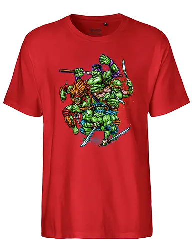 Green Ninjas - turtles, green, mashup, comic, anime - Fairtrade T-Shirt