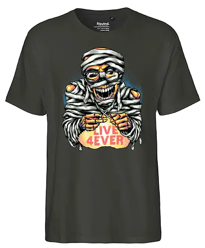 Knitt’n like a vill’n - Grandma, stricken, oma, mumie, mummy, death - Fairtrade T-Shirt