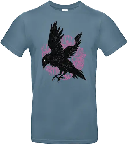 Raven - rabe, kolkrabe, raven, corvus corax, crow, krähe, animal, tier - Standard T-Shirt