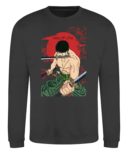 Zoro - roronoa zoro, one, piece, pirate, anime, manga - Sweatshirt