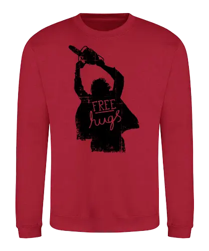 Free Hugs - free hugs, horror, texas chainsaw massacre, Kettensäge, leatherface - Sweatshirt