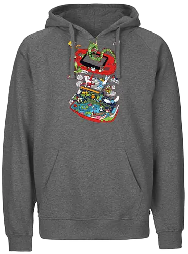 3rd Gen - handheld, console, classig gaming, ninja, anime, manga, shinobi, magazine, Frog - Fairtrade Hoodie