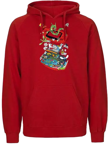 3rd Gen - handheld, console, classig gaming, ninja, anime, manga, shinobi, magazine, Frog - Fairtrade Hoodie