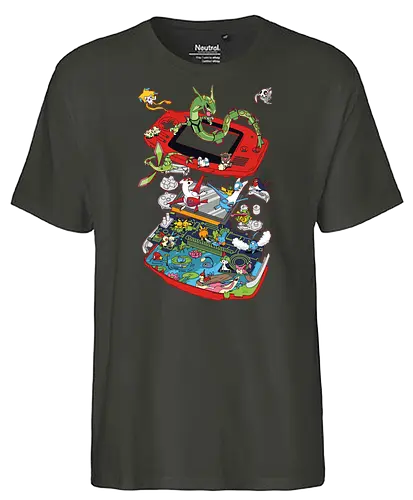 3rd Gen - handheld, console, classig gaming, ninja, anime, manga, shinobi, magazine, Frog - Fairtrade T-Shirt
