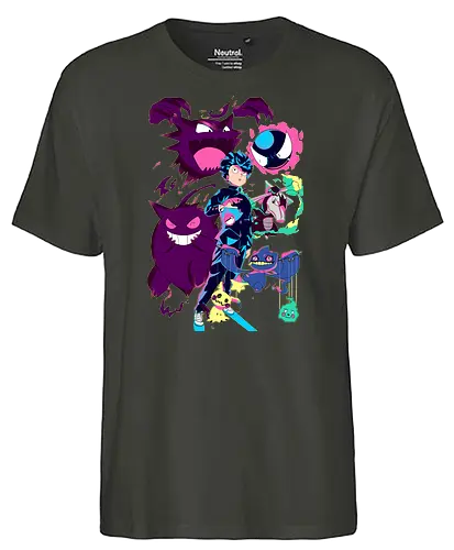 PokeMob - pocket, monster, trainer, ghost, Mob Psycho, geist - Fairtrade T-Shirt
