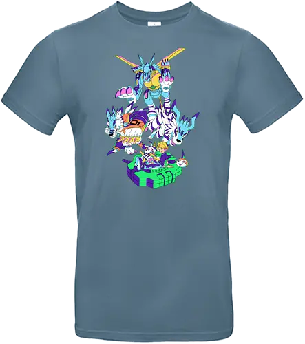 Friendship - digital, monster, freundschaft, friendship, anime - Standard T-Shirt