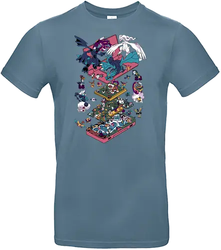 5th Gen - pocket, monster, handheld, black, white - Standard T-Shirt