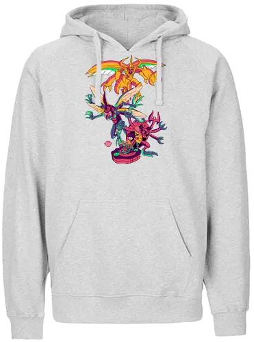 Knowledge - digital, monster, anime, Wissen, bug, Käfer - Fairtrade Hoodie