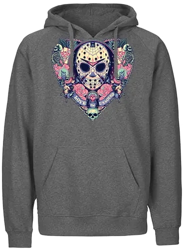 The Lovely Camper - Día de los Muertos, mexico, Sugar skull, horror, jason, Vorhees, slasher - Fairtrade Hoodie