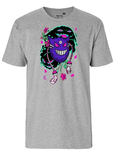Cursed Mask - ghost, geist, maske, verflucht, Fluch, cursed, pocket, monster - Fairtrade T-Shirt