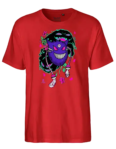 Cursed Mask - ghost, geist, maske, verflucht, Fluch, cursed, pocket, monster - Fairtrade T-Shirt