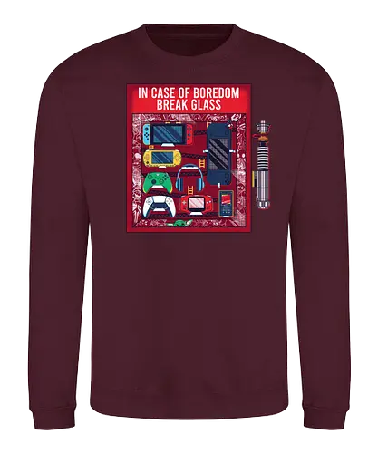 In Case of Boredom... - langeweile, Boredom, gaming, konsole, console - Sweatshirt