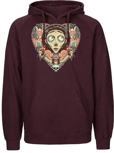 The Lovely Groom - groom, bride, corpse, horror, halloween, Sugar skull, Día de los Muertos - Fairtrade Hoodie